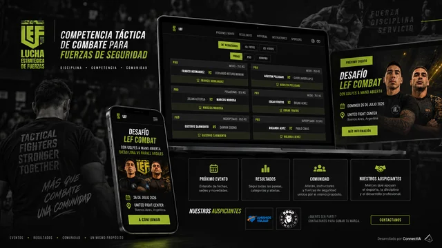 LEF Combat · recorrido y funciones representados